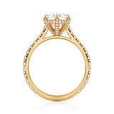 Pear Pave Cathedral Ring With Pave Basket  (2.40 Carat F-VS1)