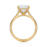 Princess Pave Cathedral Ring With Pave Basket  (3.50 Carat E-VVS2)