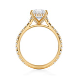 Radiant Pave Cathedral Ring With Pave Basket  (2.40 Carat F-VS1)