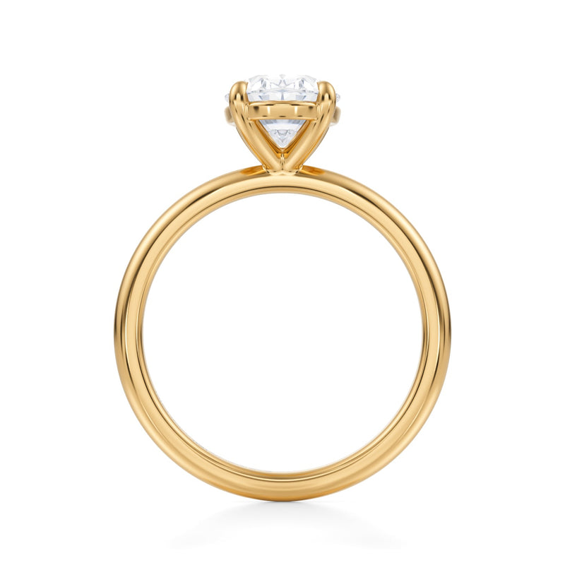 Oval Martini Basket Solitaire Ring  (1.40 Carat F-VS1)