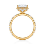 Princess Knife Edge Halo With Pave Ring  (1.40 Carat D-VS1)