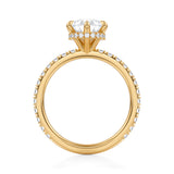 Pear Wrap Halo With Pave Ring  (3.20 Carat D-VVS2)