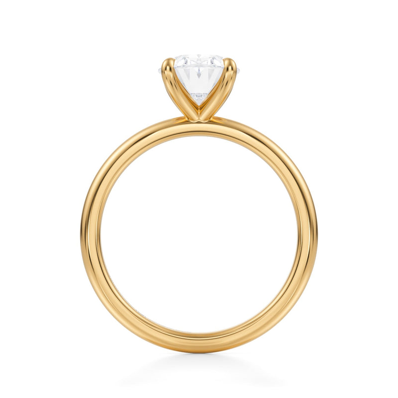 Classic Oval Solitaire Ring (3.50 Carat F-VS1)