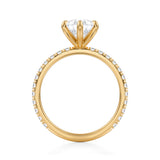 Pear Modern Pave Ring (1.20 Carat G-VVS2)