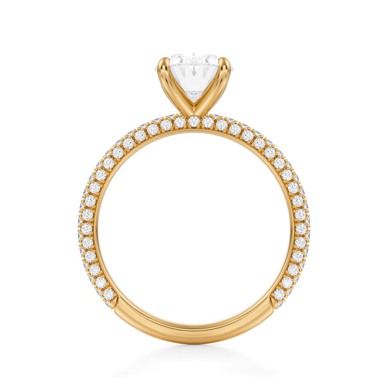 Oval Trio Pave Ring  (2.40 Carat F-VVS2)