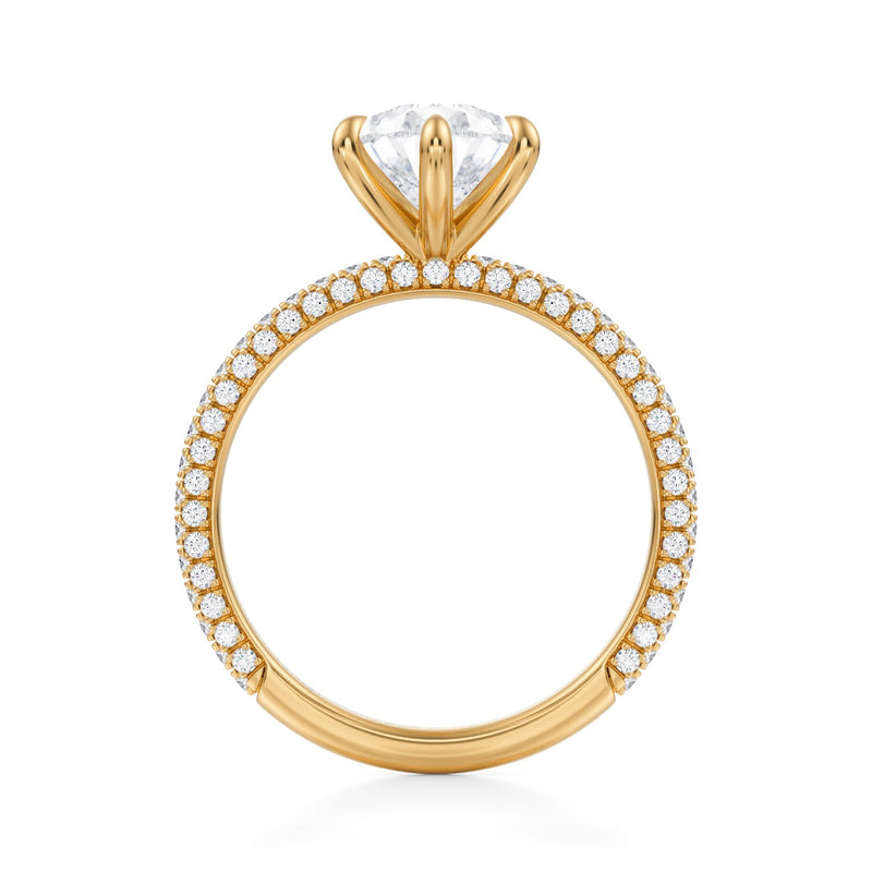 Pear Trio Pave Ring  (2.40 Carat F-VVS2)