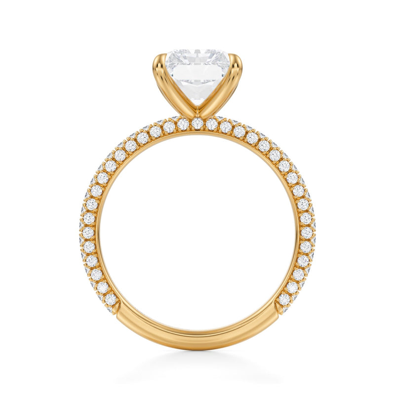 Radiant Trio Pave Ring  (2.40 Carat F-VVS2)