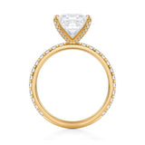 Princess Pave Ring With Pave Prongs  (2.70 Carat E-VVS2)