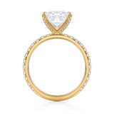 Princess Pave Ring With Pave Prongs  (1.20 Carat F-VS1)
