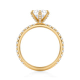 Pear Pave Ring With Pave Prongs  (2.00 Carat F-VVS2)
