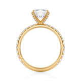 Round Pave Ring With Pave Prongs  (3.20 Carat E-VS1)