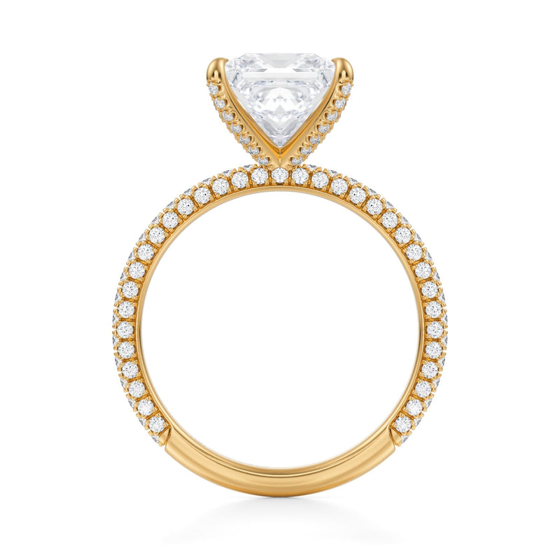 Princess With Braided Pave Ring  (2.00 Carat F-VS1)
