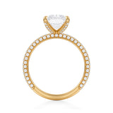Radiant Halo With Trio Pave Ring  (1.20 Carat G-VVS2)