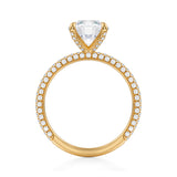 Round Wrap Halo With Pave Ring  (3.70 Carat G-VS1)