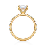 Cushion Pave Basket With Pave Ring  (1.00 Carat E-VS1)