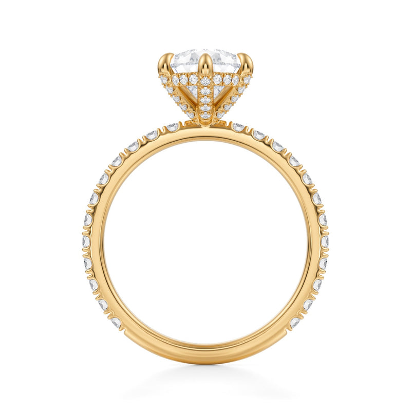 Pear Pave Basket With Pave Ring  (1.50 Carat E-VS1)