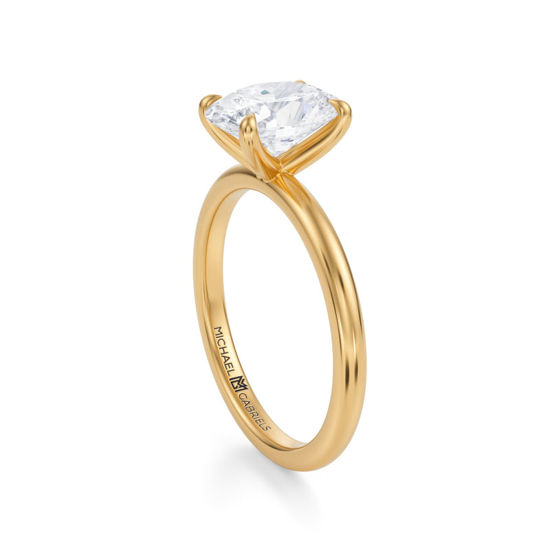 Classic Oval Solitaire Ring (3.40 Carat F-VVS2)
