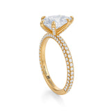 Pear Halo With Trio Pave Ring  (3.50 Carat D-VS1)