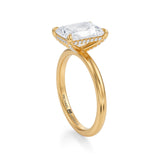 Radiant Solitaire Ring With Pave Basket  (1.20 Carat E-VVS2)