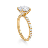 Cushion Pave Basket With Pave Ring  (2.50 Carat F-VS1)
