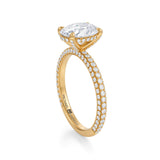 Oval Pave Basket With Trio Pave Ring  (3.40 Carat F-VVS2)