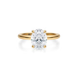 Classic Oval Solitaire Ring (3.40 Carat F-VVS2)