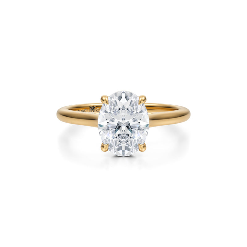 Classic Oval Cathedral Ring  (2.00 Carat D-VS1)