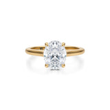 Classic Oval Cathedral Ring  (3.40 Carat E-VVS2)