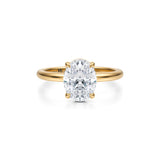Oval Martini Basket Solitaire Ring  (1.50 Carat F-VS1)