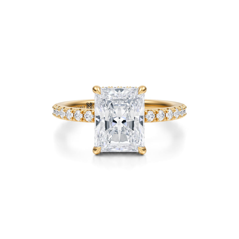 Radiant Wrap Halo With Pave Ring  (3.50 Carat E-VVS2)