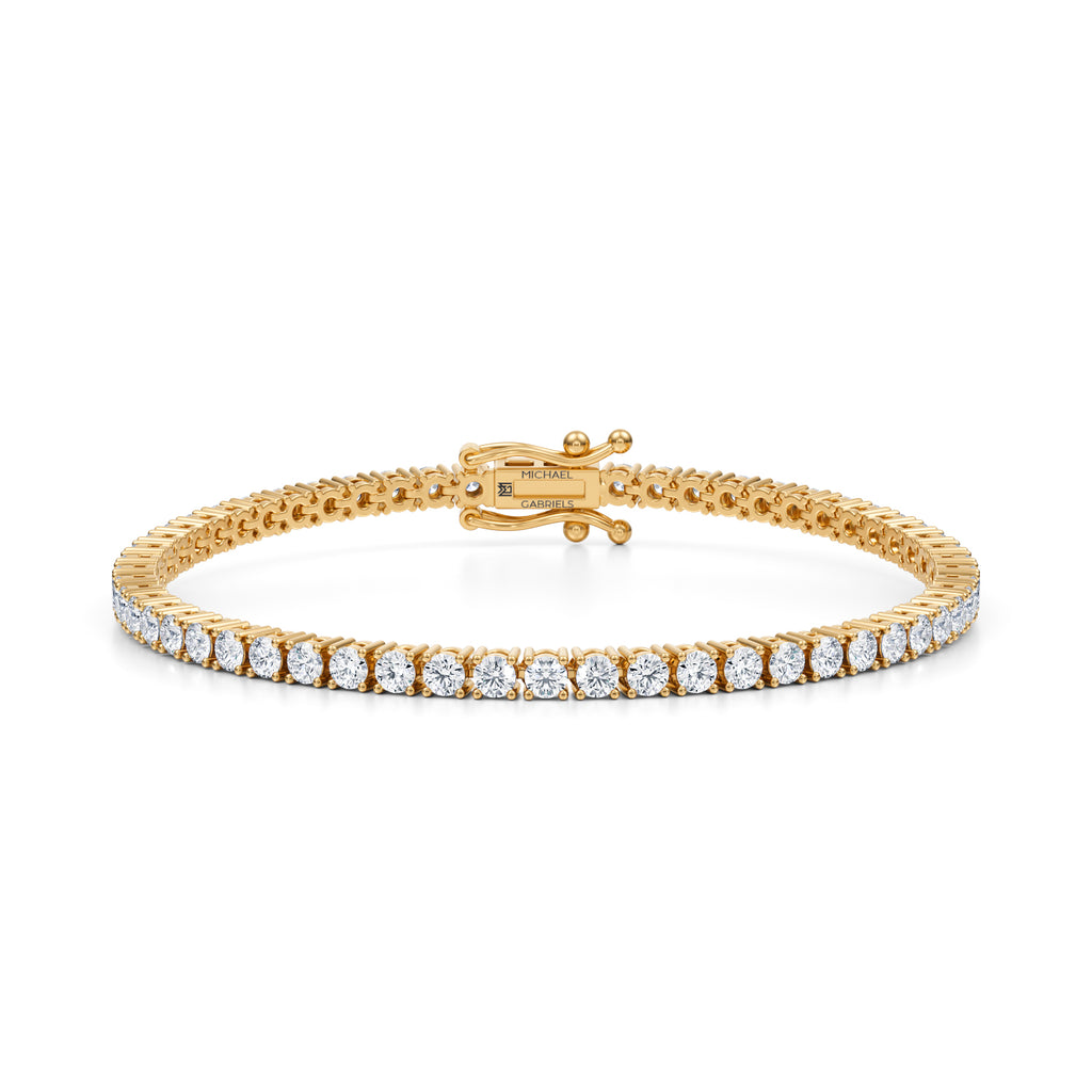 18K White Gold 4 Carat Lab Grown Diamond Tennis Bracelet | Barkev's