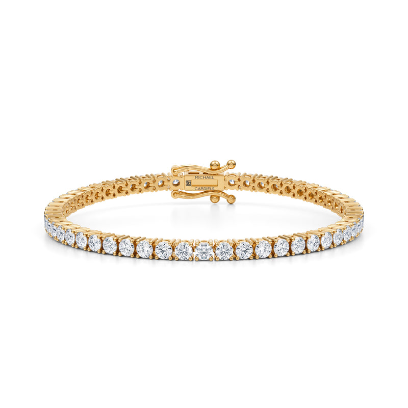 Diamond Tennis Bracelet in 18k White Gold (3.84 ct.) - Belgium Diamonds  Official Site