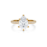 Pear Trio Pave Ring  (2.40 Carat F-VVS2)