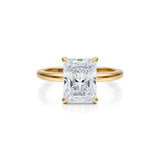 Radiant Solitaire Ring With Pave Basket  (1.20 Carat G-VVS2)