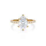 Pear Pave Basket With Pave Ring  (2.50 Carat F-VVS2)