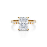 Radiant Pave Basket With Pave Ring  (1.40 Carat E-VS1)
