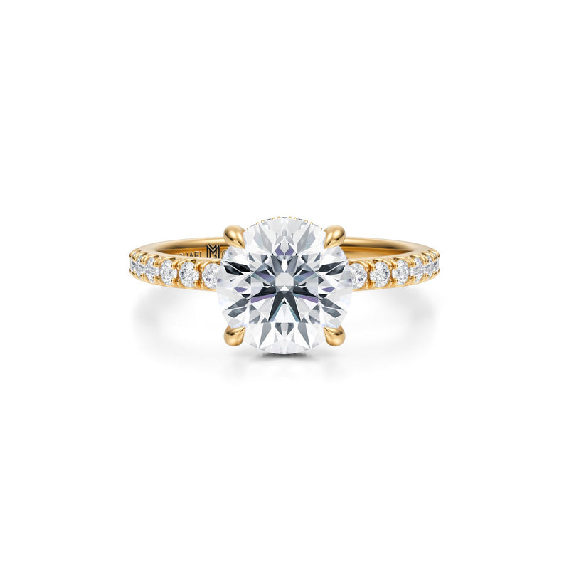 Round Pave Basket With Pave Ring  (1.70 Carat G-VS1)