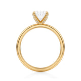 Oval Solitaire Ring With Pave Prongs  (1.50 Carat G-VVS2)