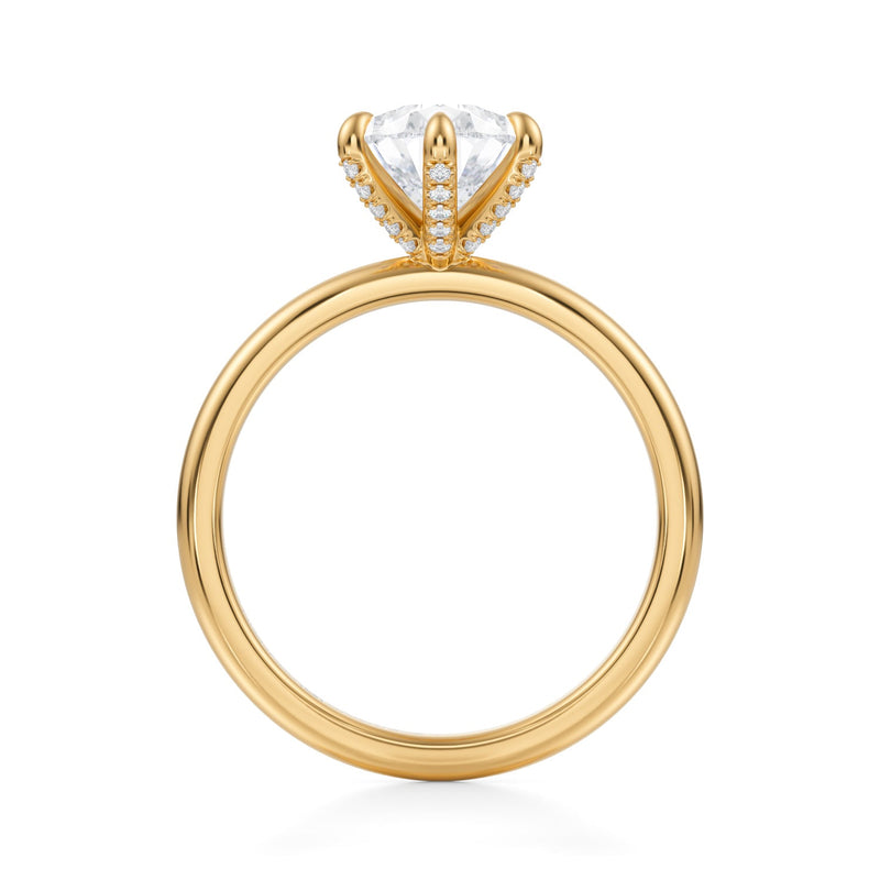 Pear Solitaire Ring With Pave Prongs  (1.40 Carat D-VVS2)