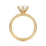 Pear Solitaire Ring With Pave Prongs  (1.50 Carat E-VVS2)