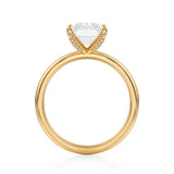 Radiant Solitaire Ring With Pave Prongs  (3.40 Carat D-VVS2)