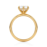 Pear Solitaire Ring With Invisible Halo