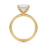Princess Solitaire Ring With Pave Basket