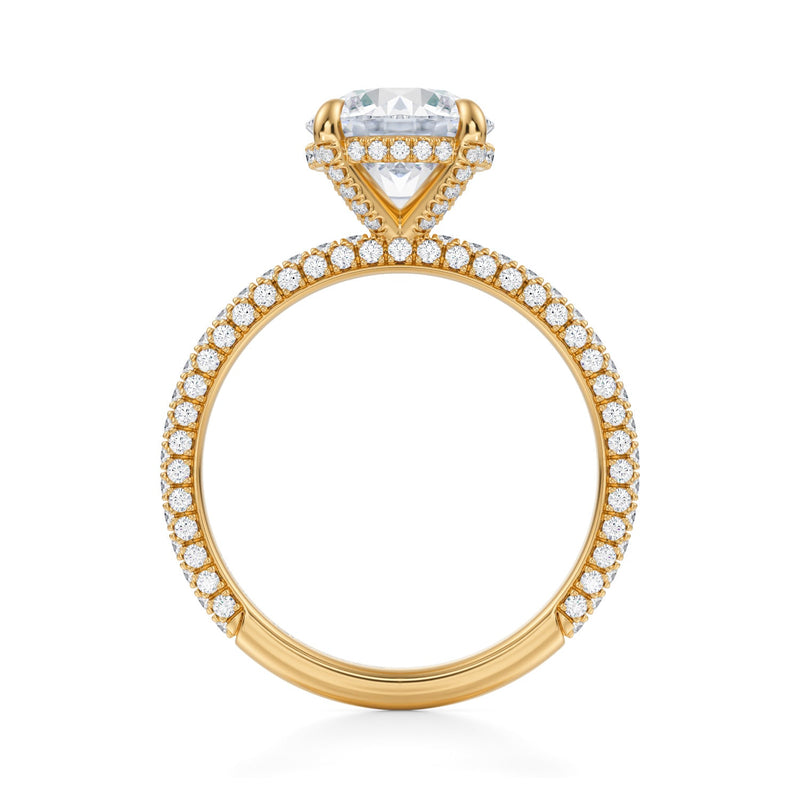 Round Pave Basket With Trio Pave Ring  (2.40 Carat D-VS1)