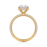 Round Pave Basket With Trio Pave Ring