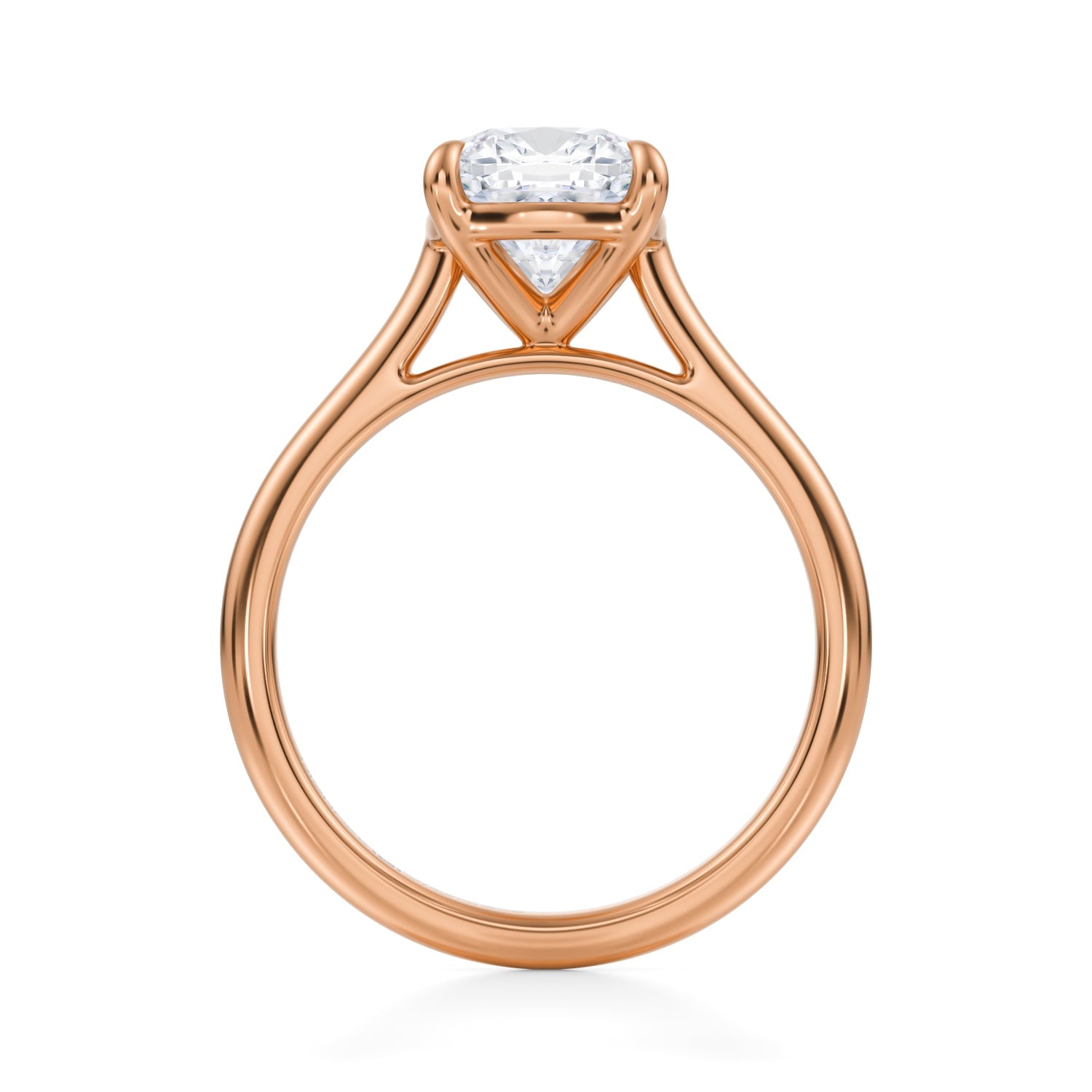 Classic Cushion Cathedral Ring (1.00 Carat E-VS1) - Michael Gabriels