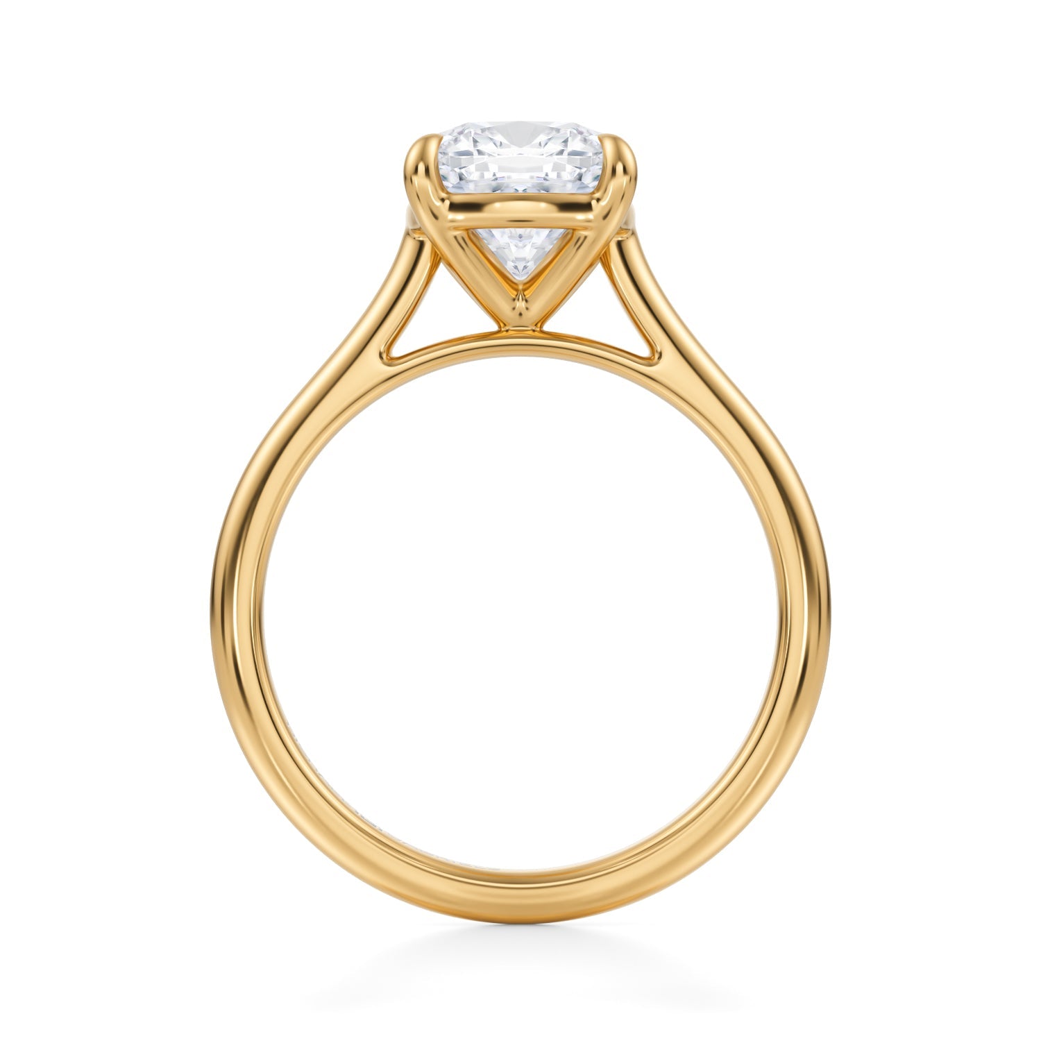 Classic Cushion Cathedral Ring (2.70 Carat G-VVS2) - Michael Gabriels