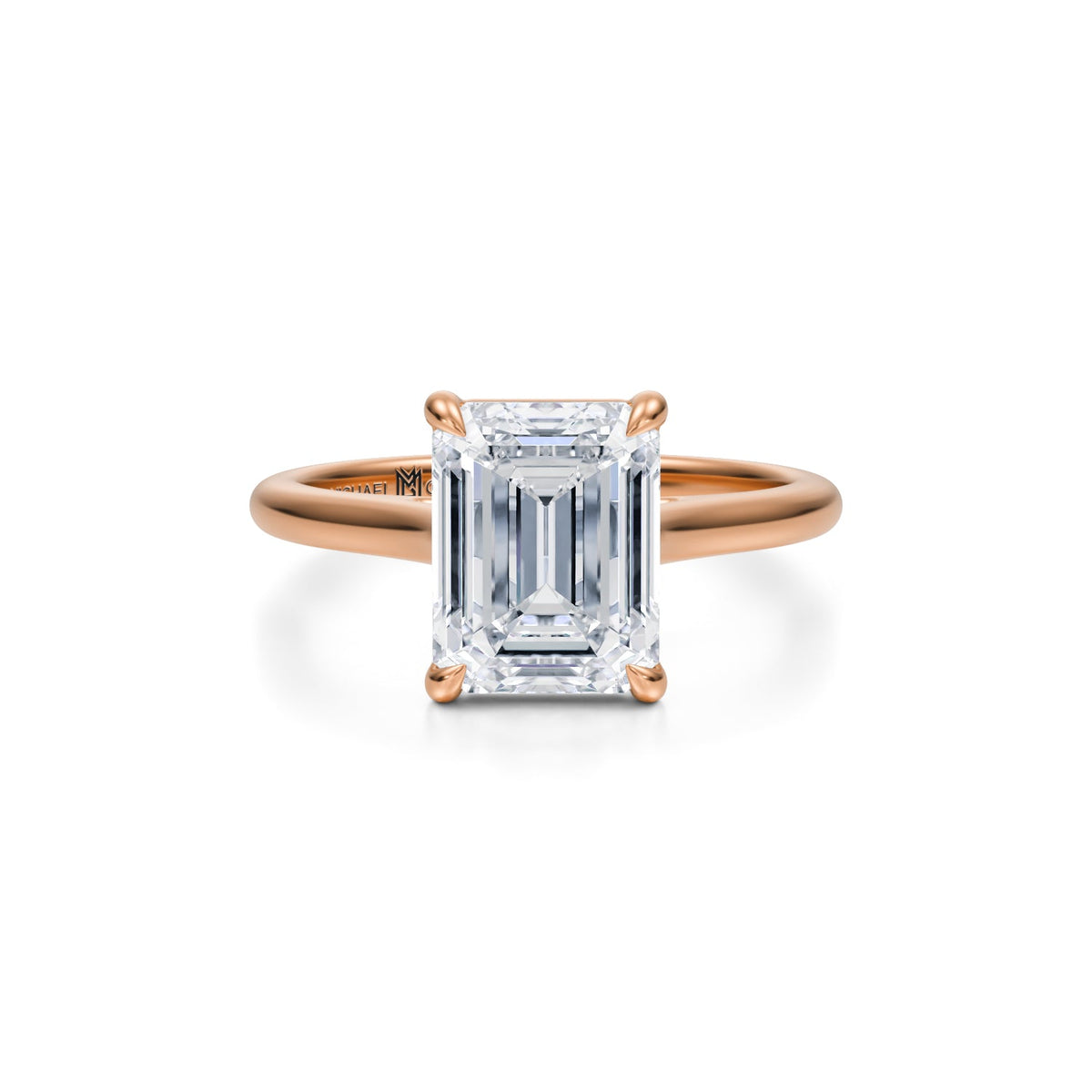 Classic Emerald Cathedral Ring (1.50 Carat E-VS1) - Michael Gabriels