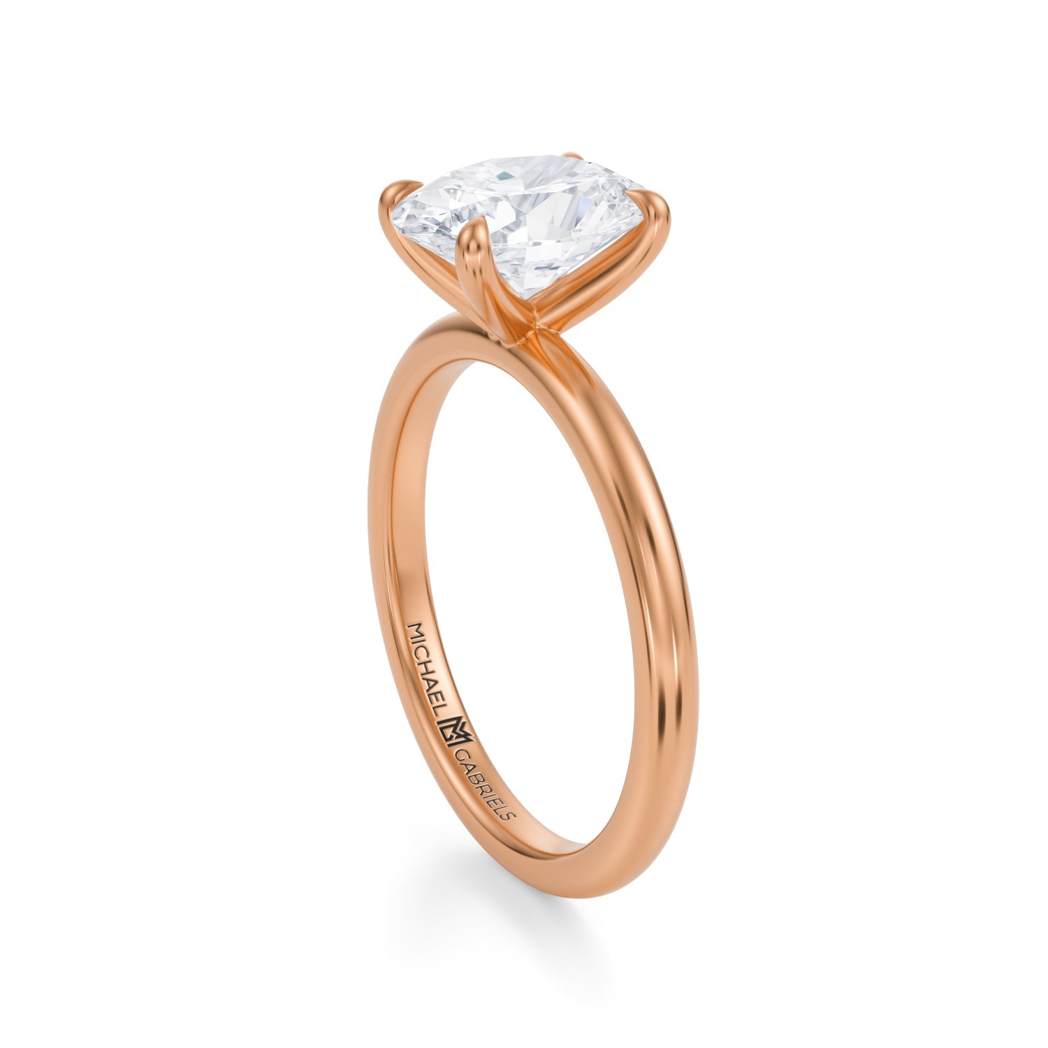 Classic Oval Solitaire Ring (2.50 Carat E-VVS2) - Michael Gabriels