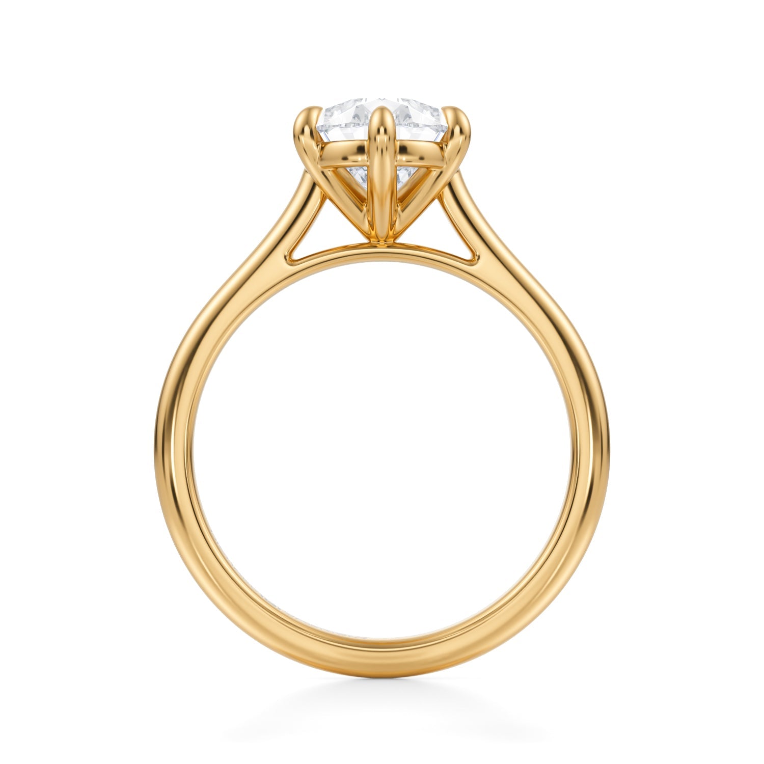 Classic Pear Cathedral Ring (2.00 Carat D-VS1) - Michael Gabriels